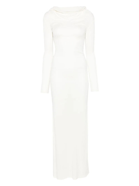  Aya Muse Fine-knit Maxi Dress - White 