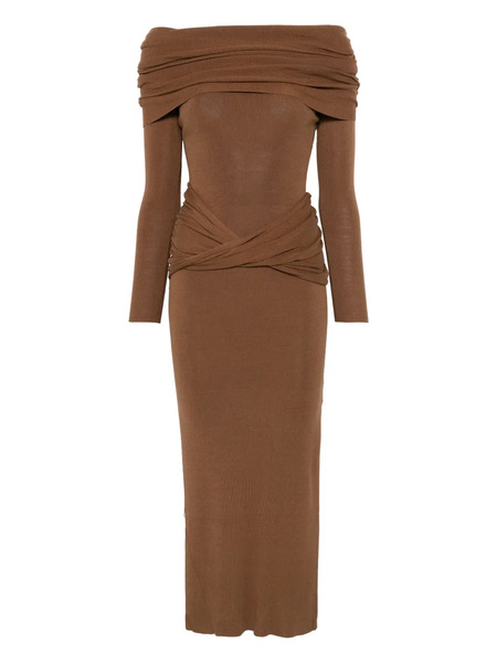  Aya Muse Knitted Maxi Dress - Brown 