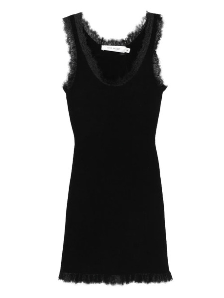  Aya Muse Lace-trim Mini Dress - Black 