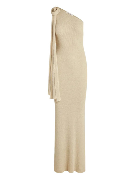  Aya Muse One-shoulder Dara Maxi Dress - Neutrals 