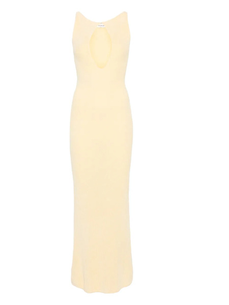  Aya Muse Ribbed-knit Maxi Dress - Yellow 