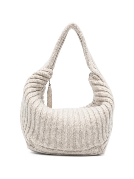  Aya Muse Ribbed Zip Tote Bag - Neutrals 
