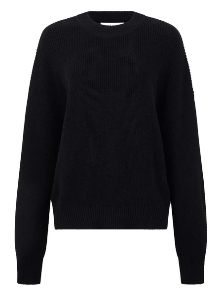  Aya Muse Round-neck Ribbed Sweater - Black 