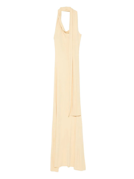  Aya Muse Wisp Halterneck Draped Maxi Dress - Yellow 