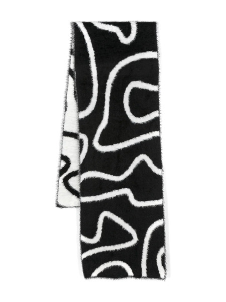  Az Factory Two-tone Jacquard Scarf - Black 