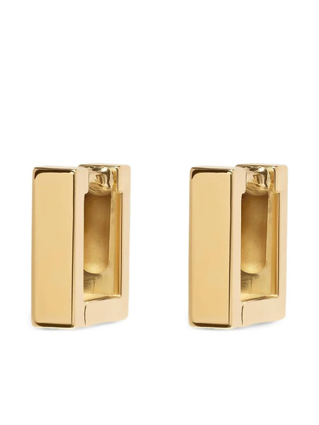  Azlee 18k Yellow Gold Mosaic Hoop Earrings 