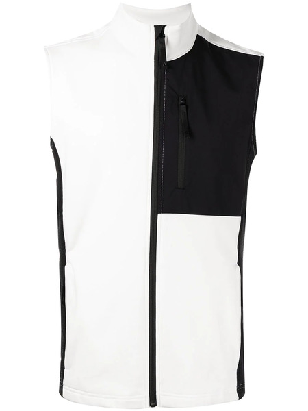  Aztech Mountain Colour-block Zipped Vest - Black 
