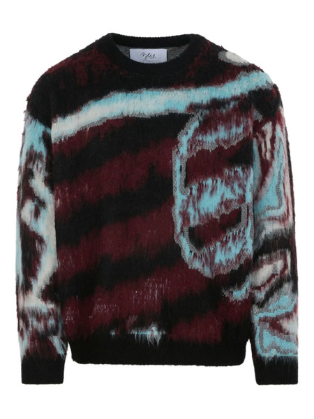  Aztech Mountain Futuristic Crew Sweater - Red 