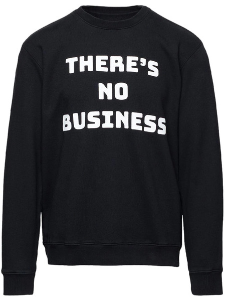  Aztech Mountain No Biz Slogan-print Sweatshirt - Black 