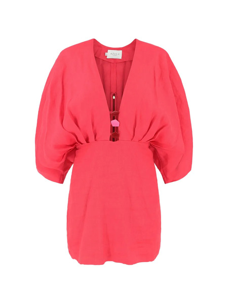  Azulu Abella V-neck Dress - Red 