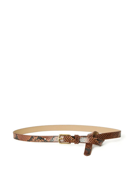 B-low The Belt Python-print Knot Belt - Brown 