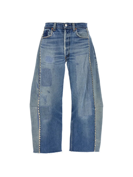  B Sides Customised Levi's Lasso Cotton Jeans - Blue 