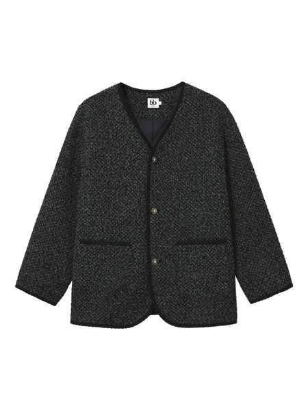  B+ab Bouclé Buttoned Jacket - Grey 