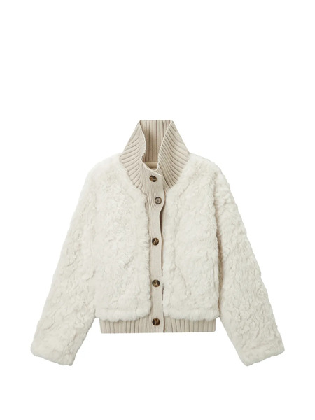 B+ab Button Collar Jacket - Neutrals 