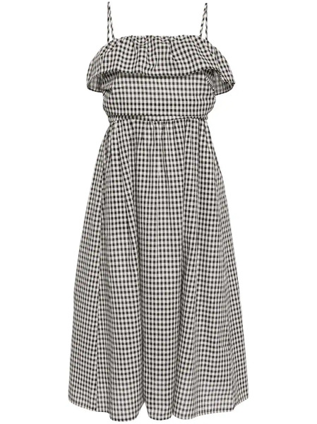  B+ab Check Pattern Midi-dress - Black 