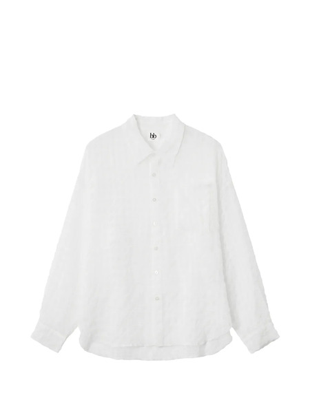  B+ab Chest-pocket Long-sleeve Shirt - White 