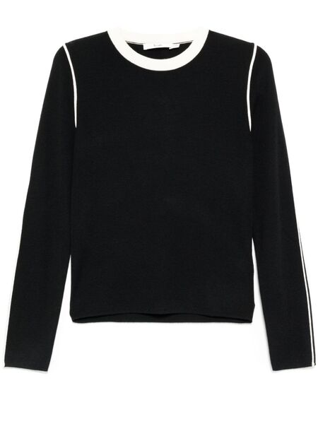  B+ab Contrast Trim Knit Sweatshirt - Black 