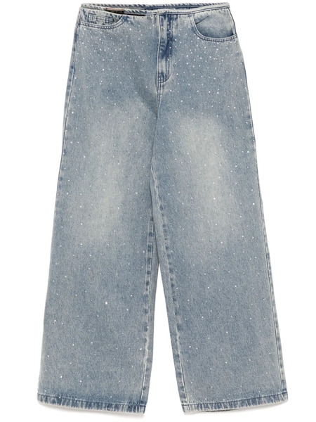  B+ab Crystal Embellishment Jeans - Blue 