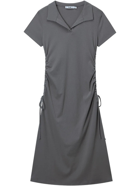  B+ab Drawstring Detailing Dress - Grey 