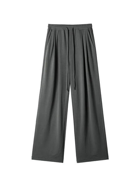  B+ab Drawstring-fastening Pleated Palazzo Pants - Grey 