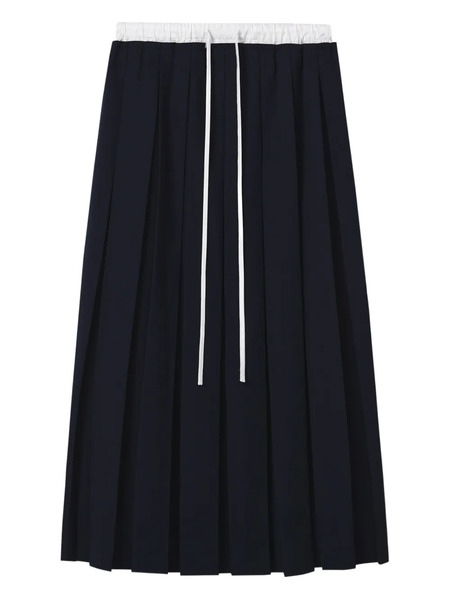 B+ab Drawstring Midi Pleated Skirt - Blue 