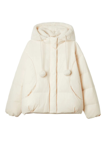  B+ab Faux Fur-hooded Jacket - Neutrals 