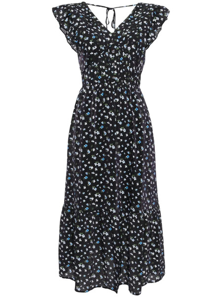  B+ab Floral-print Midi Dress - Blue 
