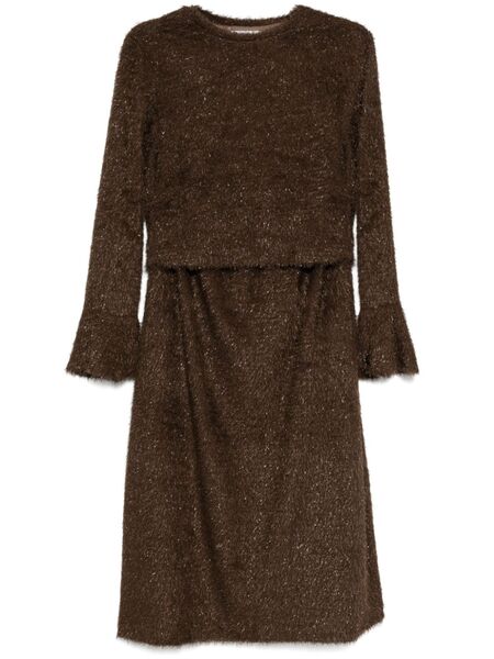  B+ab Glitter Detail Set Dress - Brown 