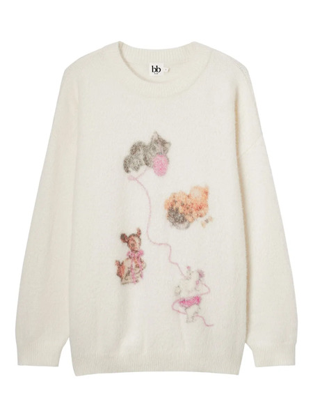  B+ab Graphic-design Sweater - Neutrals 