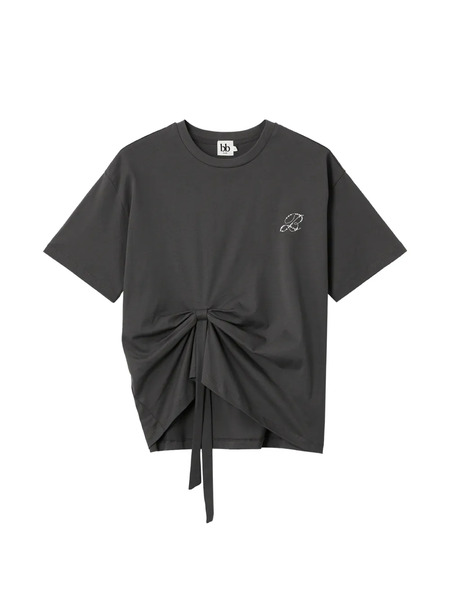  B+ab Knot-detail T-shirt - Grey 