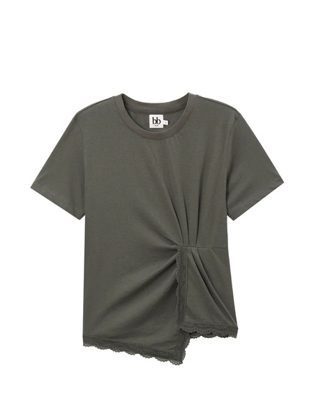  B+ab Lace-detail T-shirt - Grey 