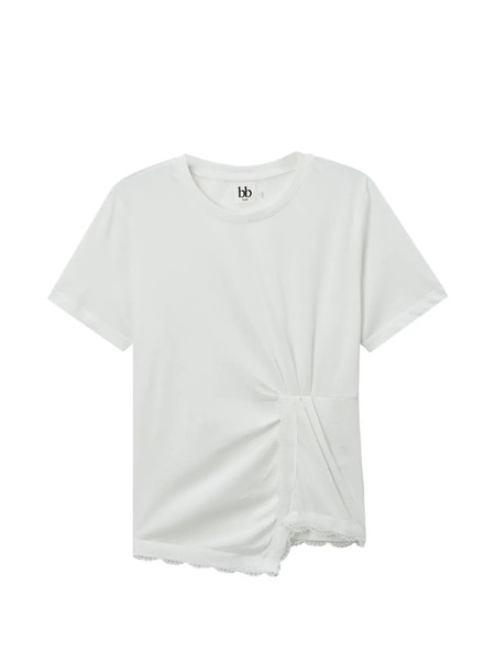  B+ab Lace-trim T-shirt - White 