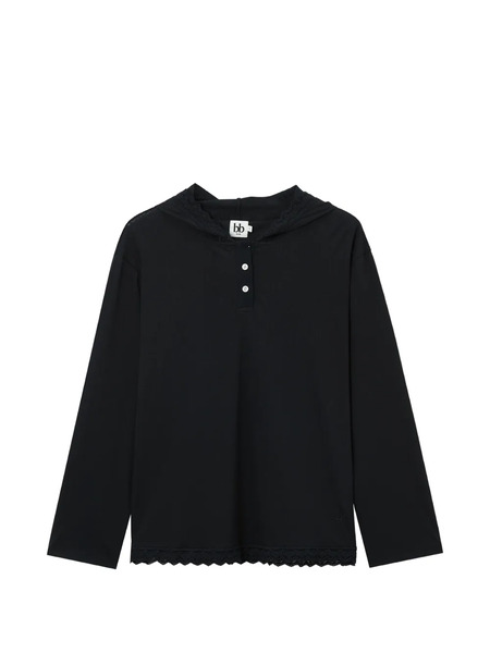  B+ab Lacetrom Hooded Hoodie - Black 