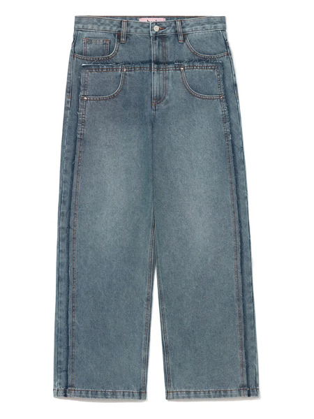  B+ab Layered-effect Jeans - Blue 