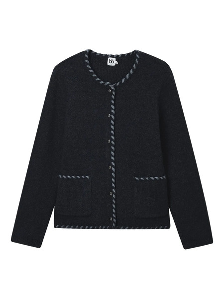  B+ab Long-sleeve Cardigan - Grey 