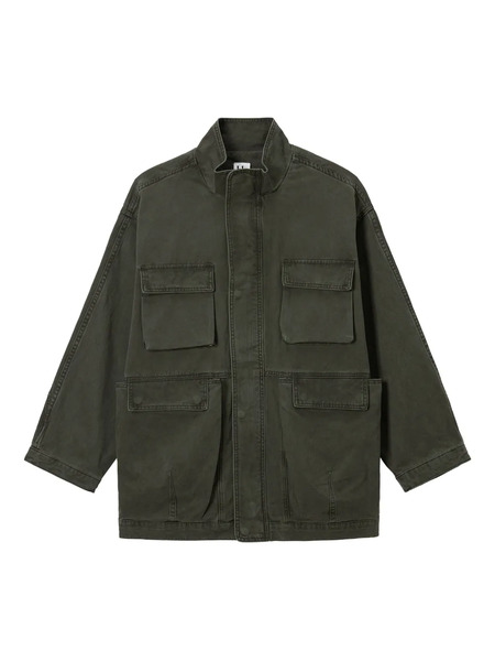  B+ab Multi-pockets Cotton Military Jacket - Green 
