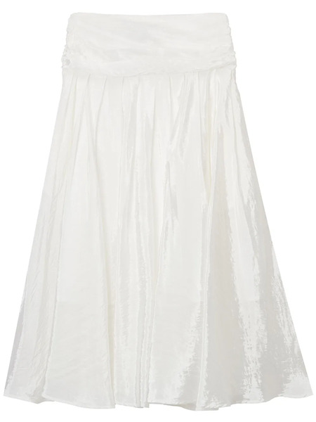  B+ab Pleated Midi Skirt - White 