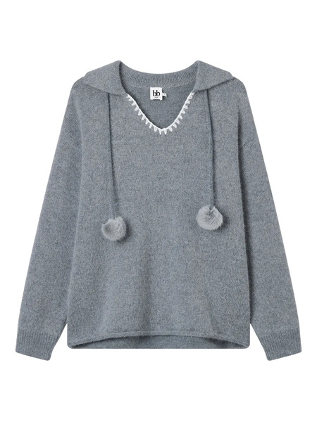  B+ab Pompom Sweater - Grey 