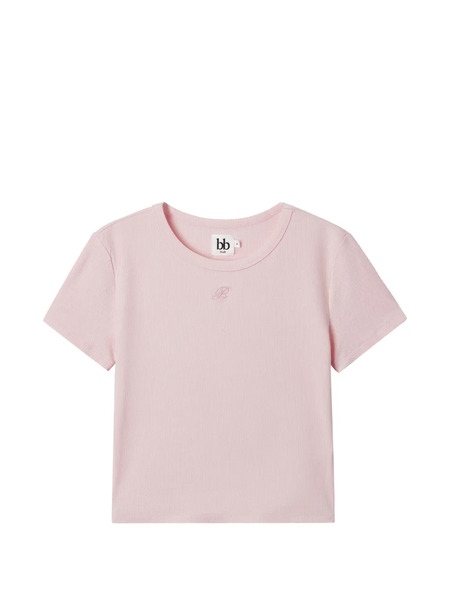  B+ab Ribbed Crew-neck T-shirt - Pink 
