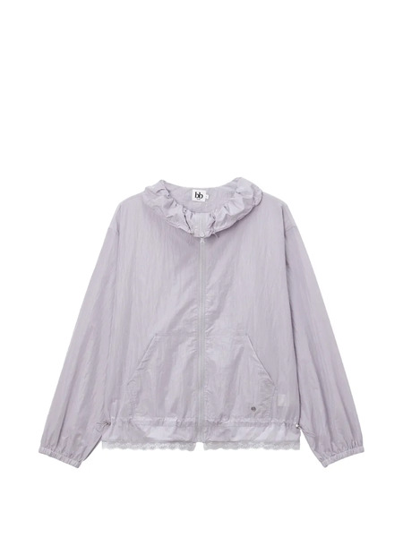  B+ab Ruffled Lace Cotton Jacket - Purple 