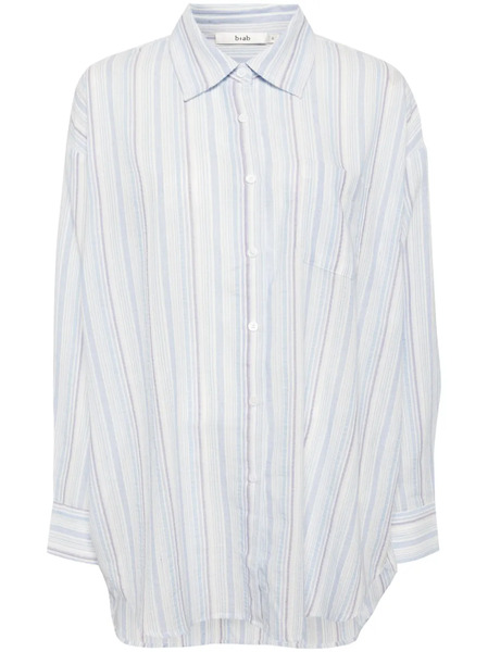  B+ab Striped Button-up Shirt - Blue 
