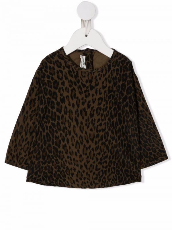  Babe And Tess Animal Print Blouse - Brown 
