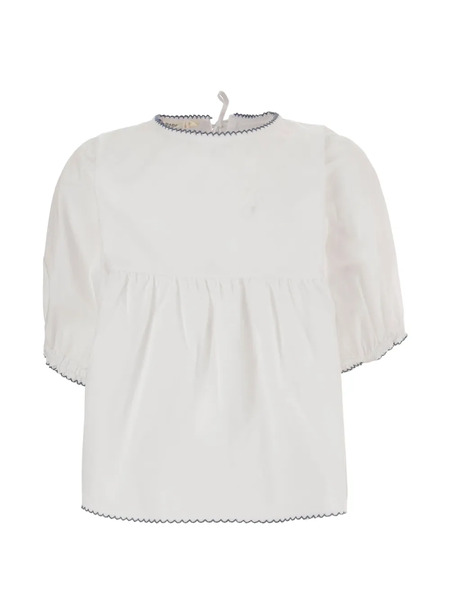  Babe And Tess Empire-line Scalloped Dress - White 