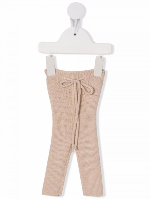  Babe And Tess Knit Ribbed Leggings - Neutrals 