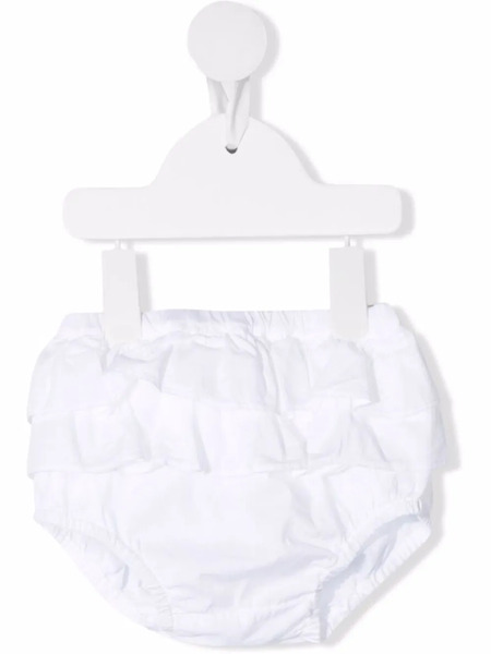  Babe And Tess Ruffled Cotton Bloomers - White 