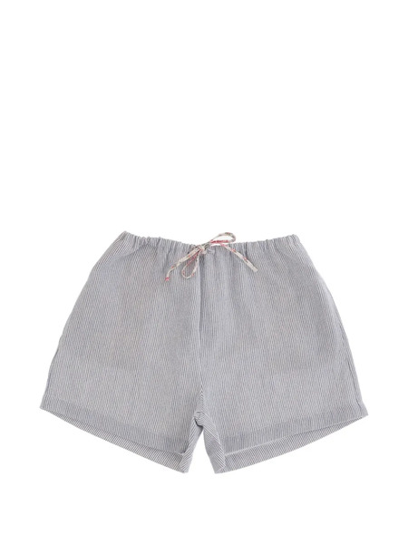 Babe & Tess Striped-pattern Shorts - Blue 