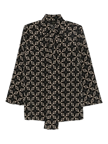  Babylone Paris Geometric-pattern Shirt - Black 