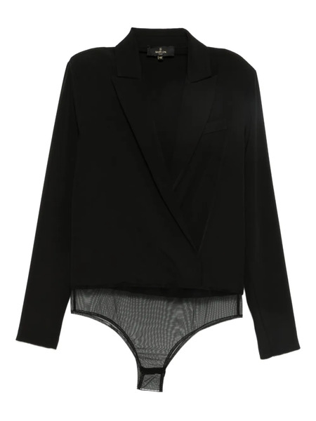  Babylone Paris V-neck Bodysuit - Black 