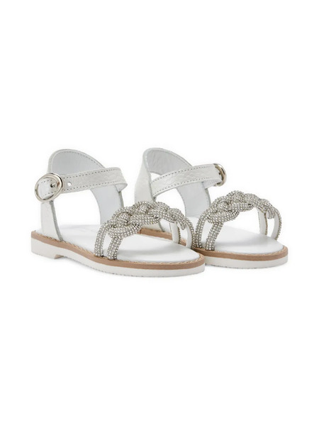  Babywalker Braided-strap Sandals - White 