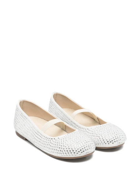  Babywalker Swarovski Lace-up Ballerinas - Neutrals 